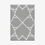 لوحة جدارية - تصميم هندسي - ألوان رمادية - عصري - لوحات فن عصري - لوحات كانفاس